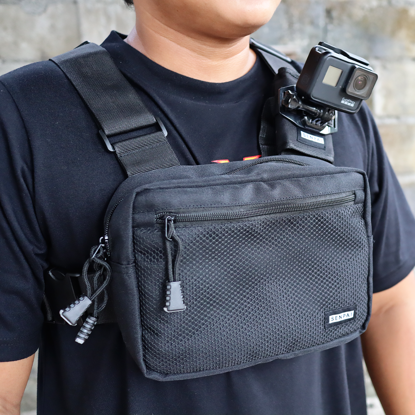 Senpai Chest Bag Blk (Opt. Camera Strap)